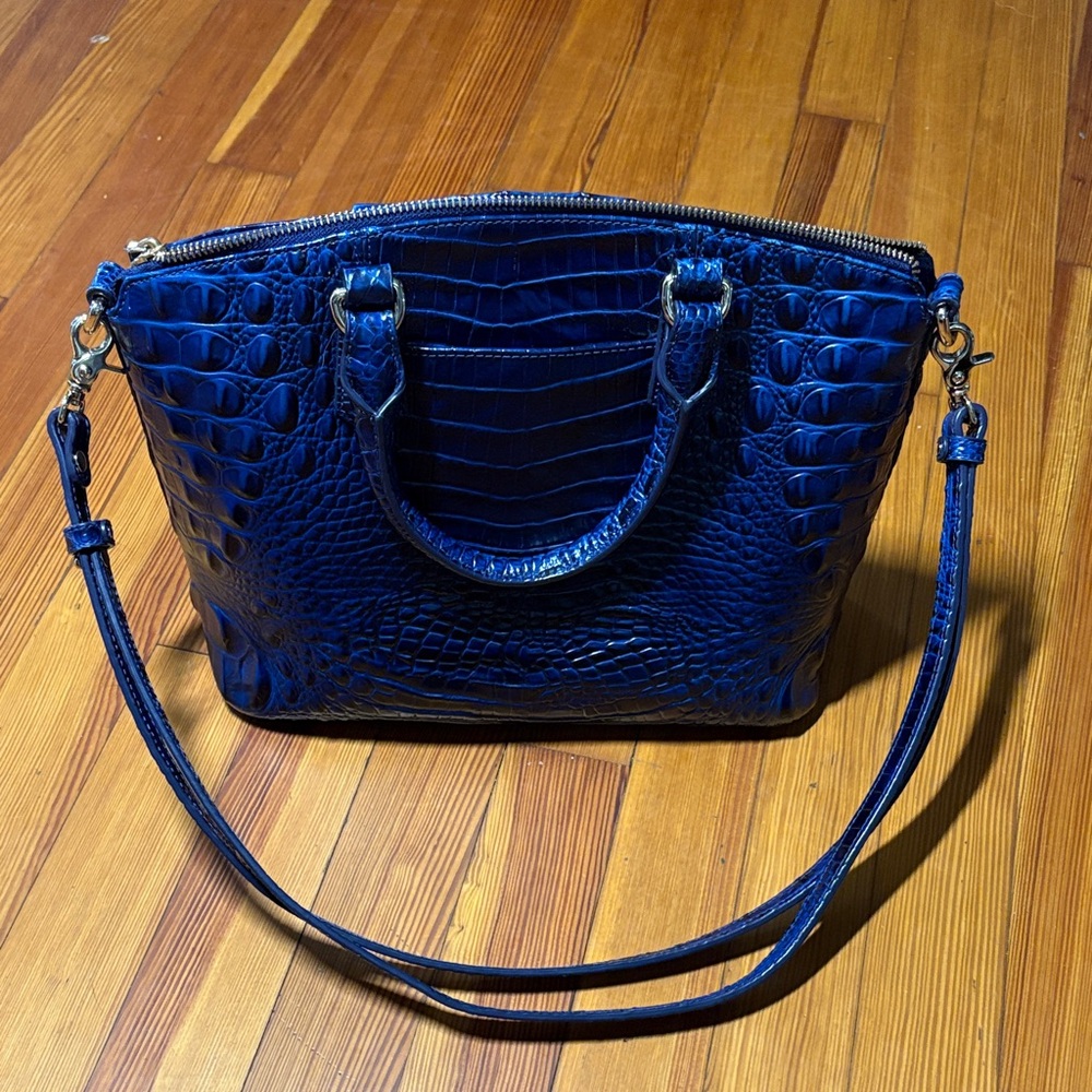Brahmin Satchel Melbourne Crocodile-Embossed Women's Bag